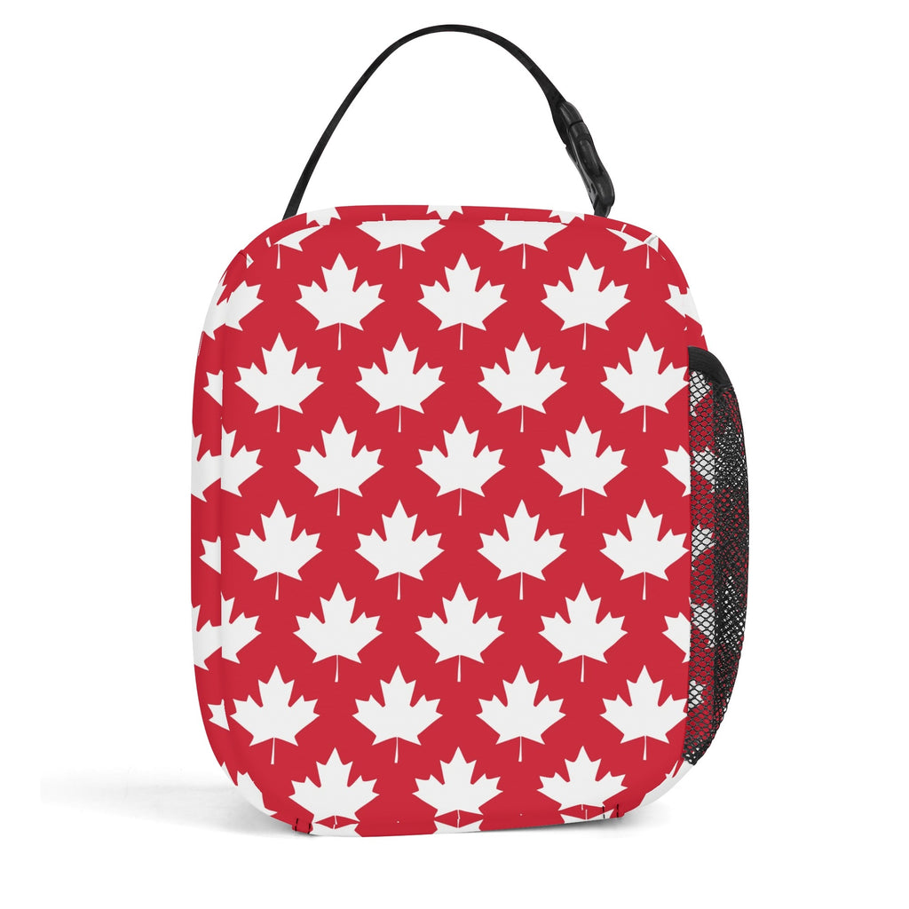 Maple Leaves Red Insulated Lunch Bag - Offbeat Sweetie
