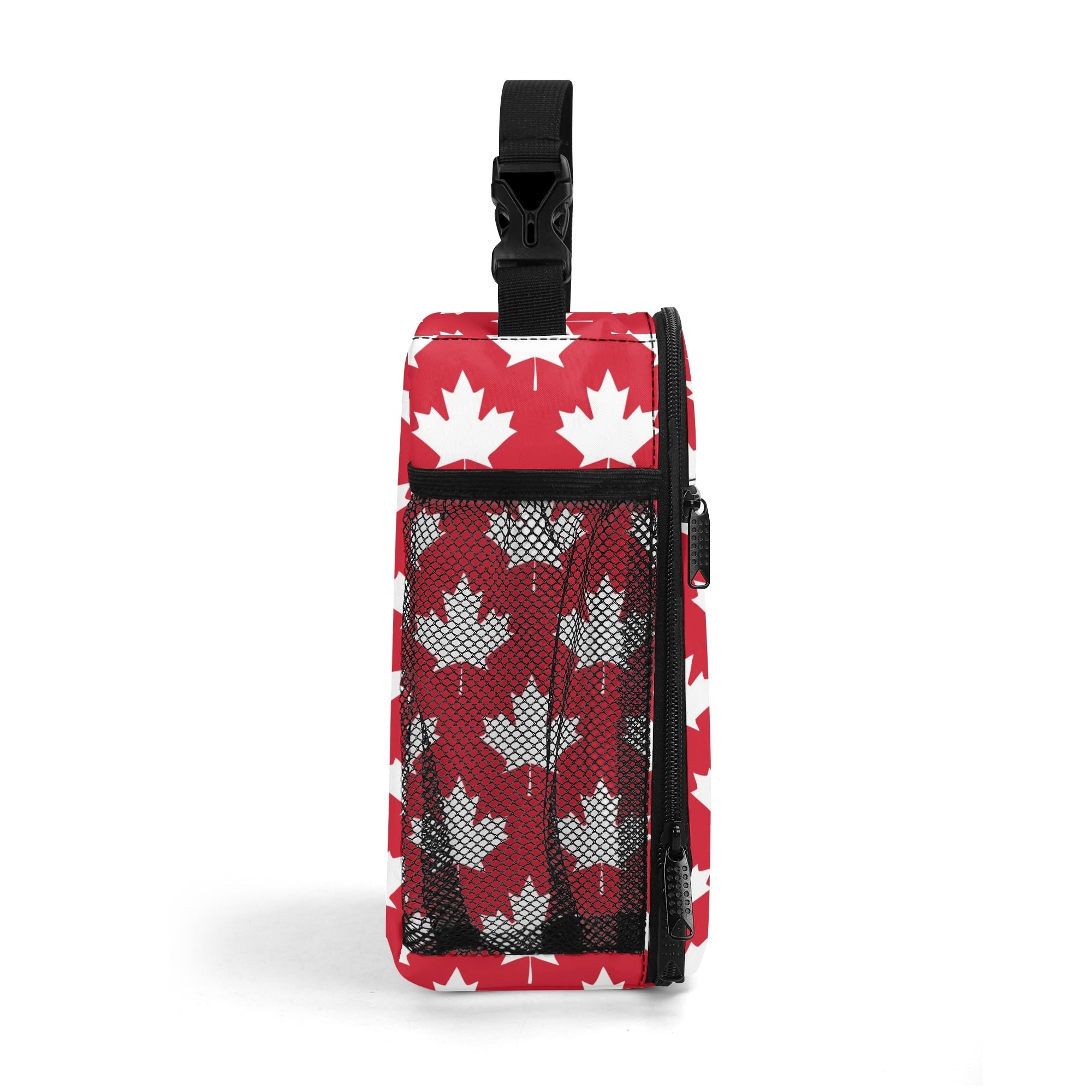 Maple Leaves Red Insulated Lunch Bag - Offbeat Sweetie