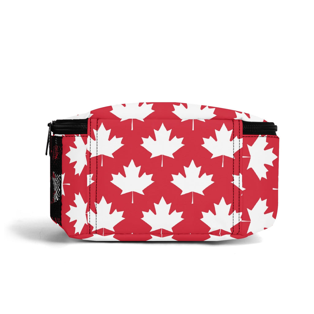 Maple Leaves Red Insulated Lunch Bag - Offbeat Sweetie