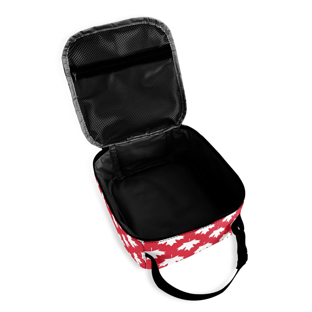 Maple Leaves Red Insulated Lunch Bag - Offbeat Sweetie
