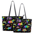 Rainbow Dinos Tote Bag - Offbeat Sweetie