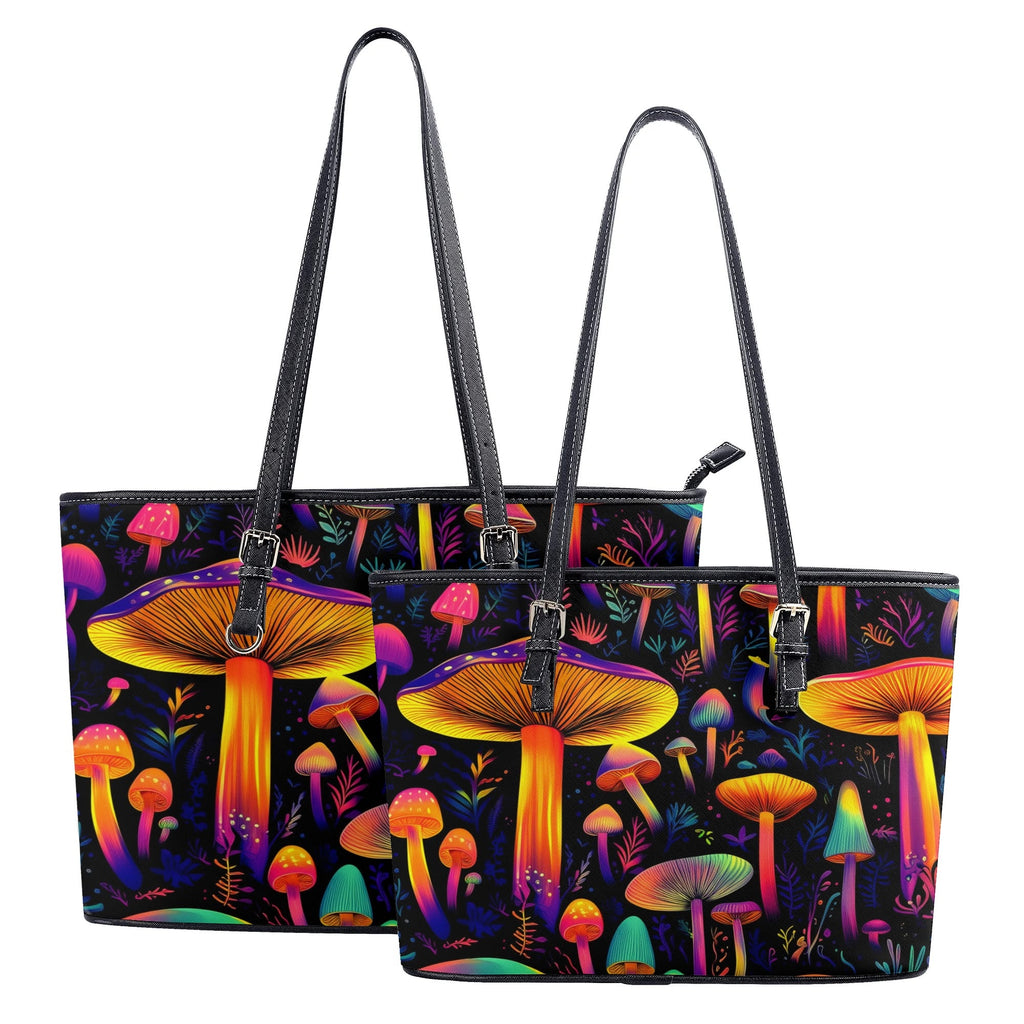 Neon Mushrooms Tote Bag - Offbeat Sweetie