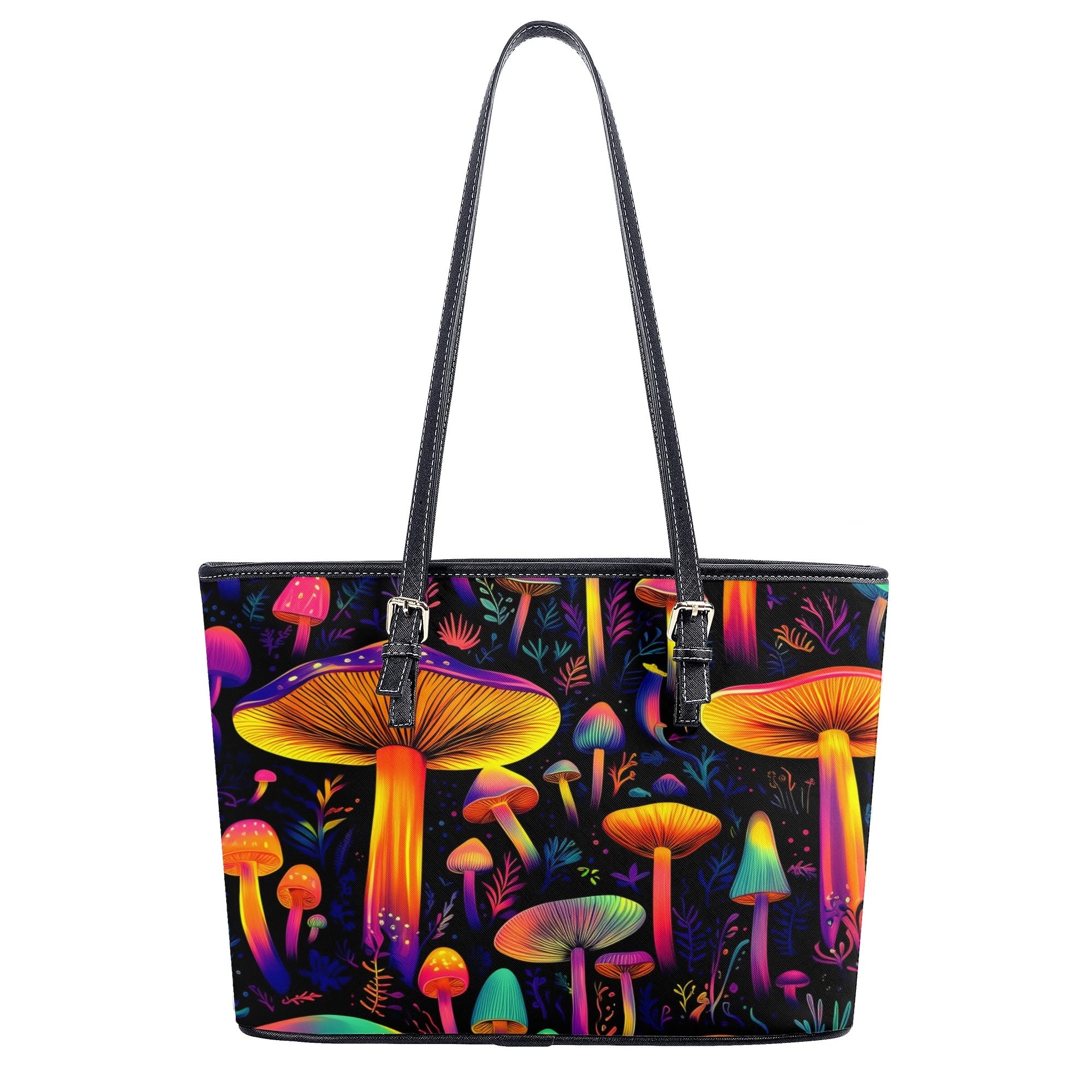 Neon Mushrooms Tote Bag - Offbeat Sweetie