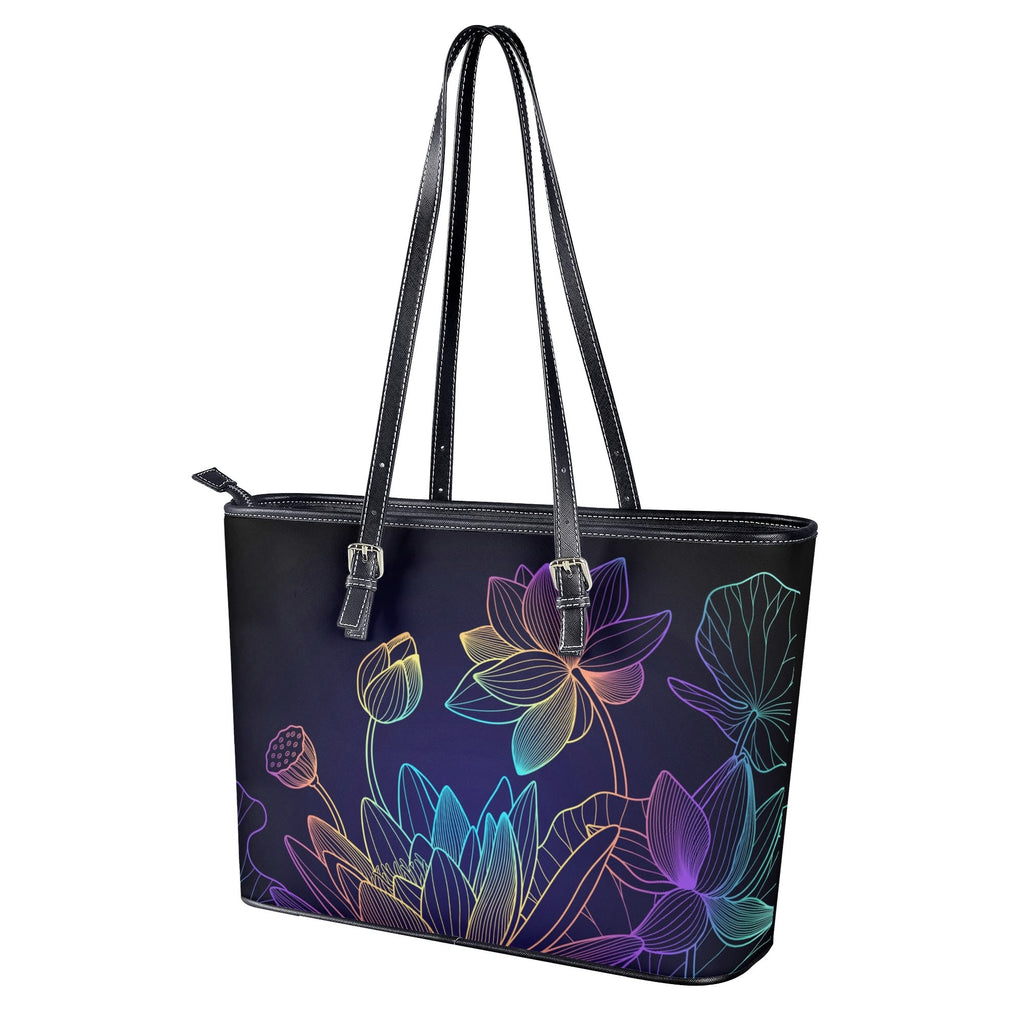 Rainbow Lotus Flowers Tote Bag - Offbeat Sweetie