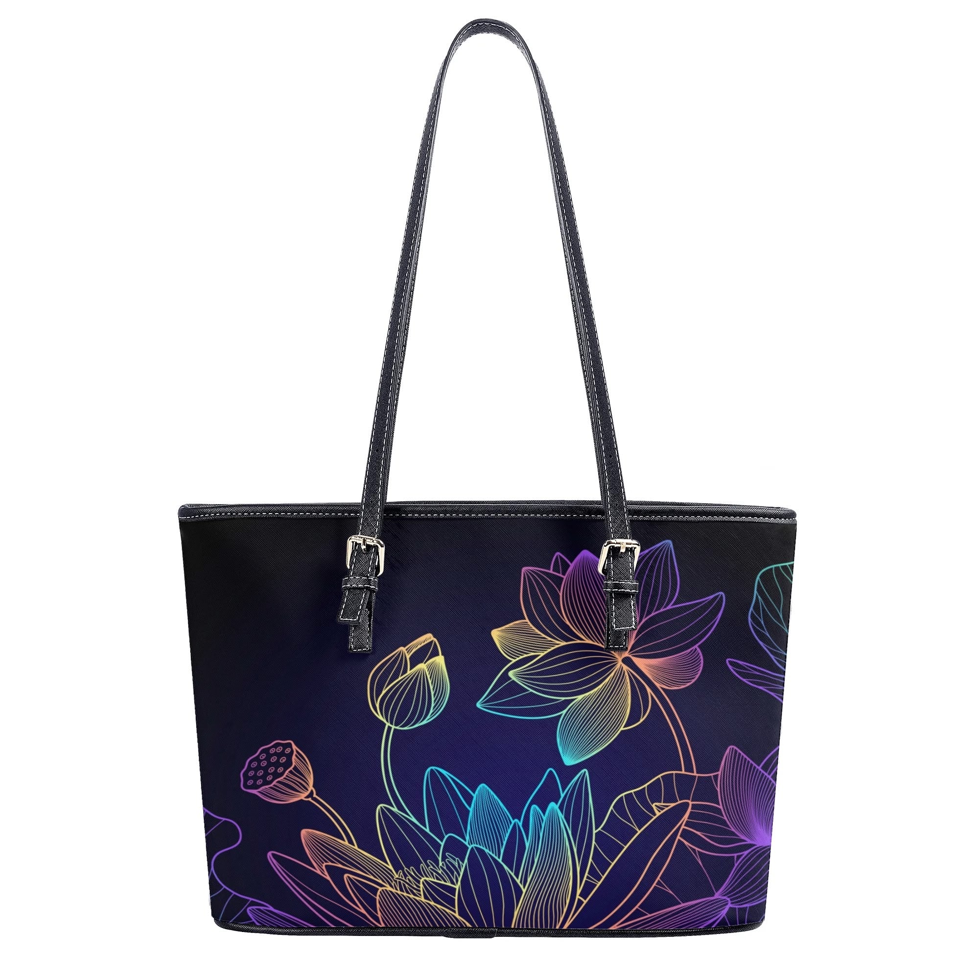 Rainbow Lotus Flowers Tote Bag - Offbeat Sweetie