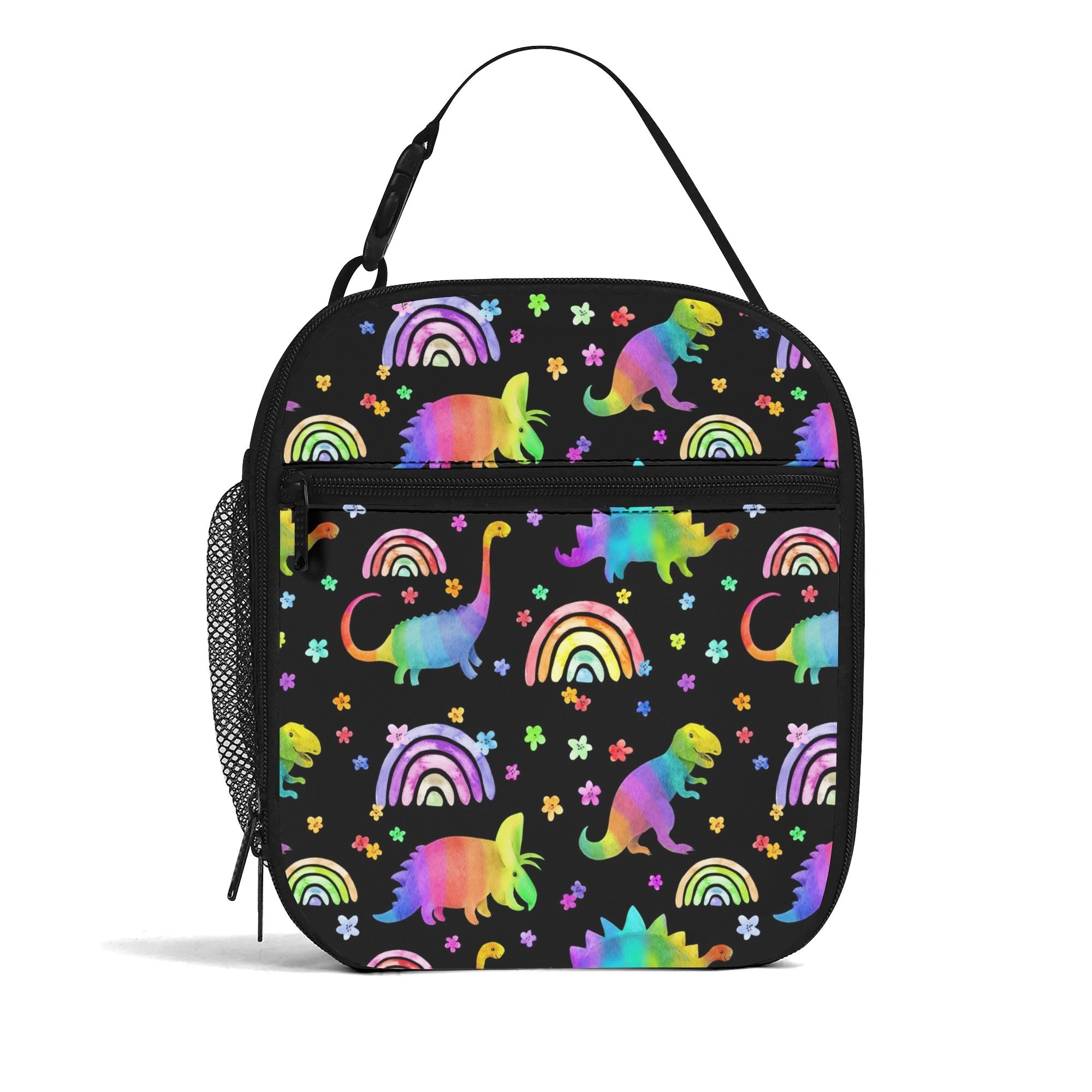 Rainbow Dinos Insulated Lunch Bag - Offbeat Sweetie