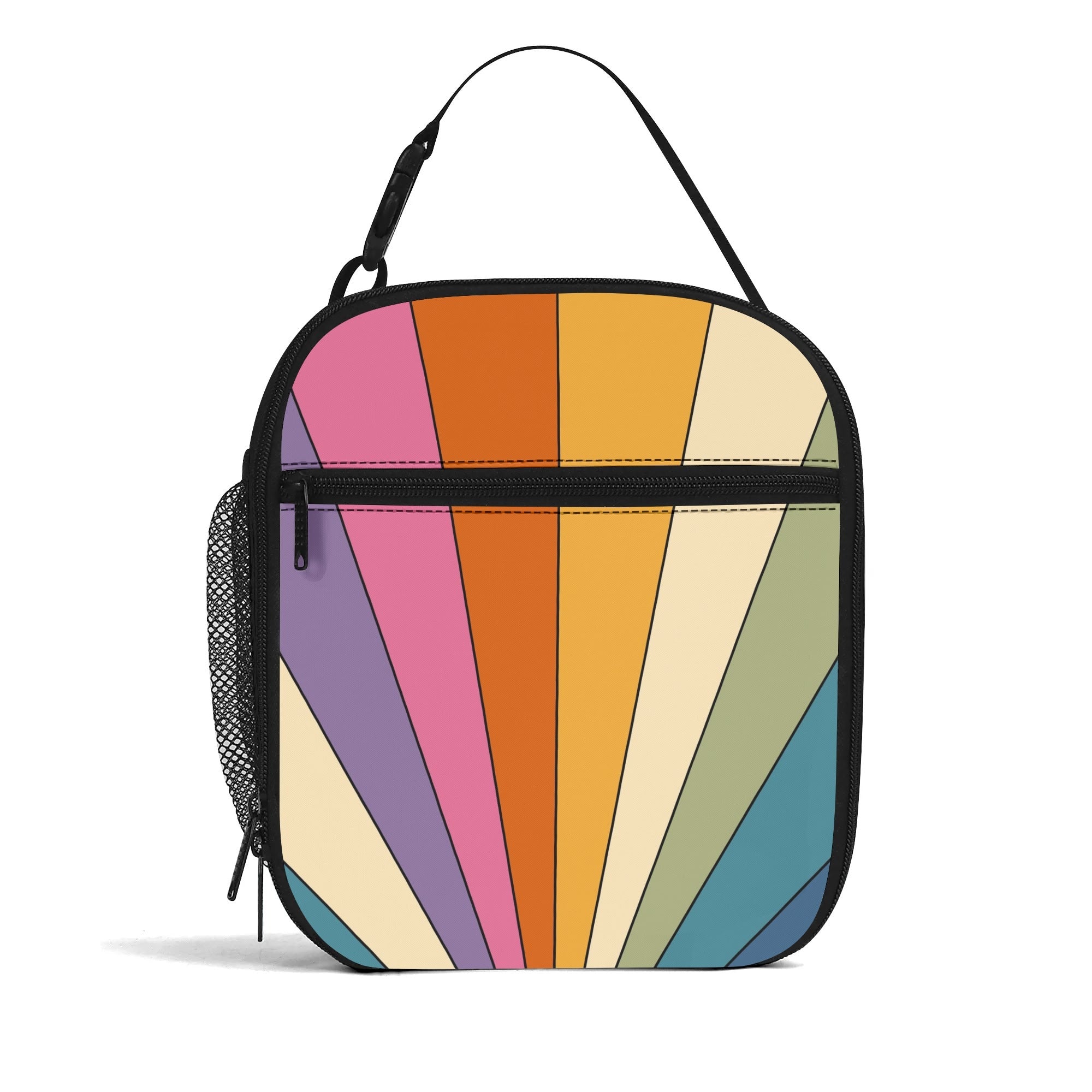 Retro Rainbow Insulated Lunch Bag - Offbeat Sweetie