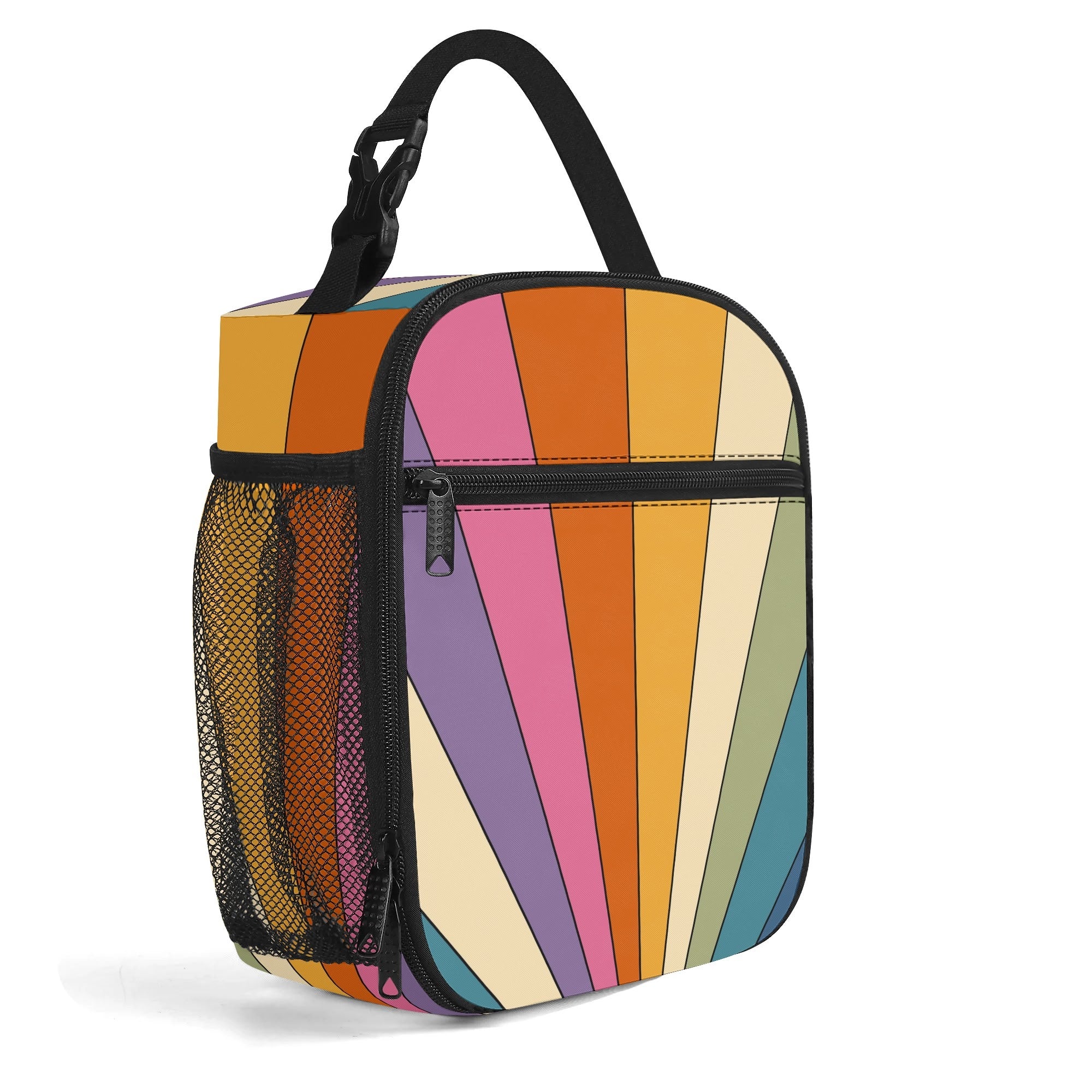 Retro Rainbow Insulated Lunch Bag - Offbeat Sweetie