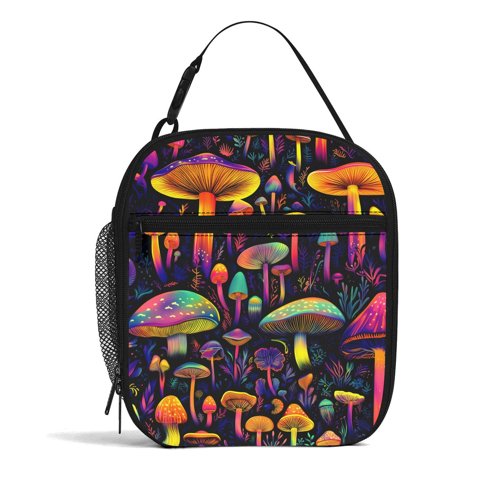 Neon Mushrooms Insulated Lunch Bag - Offbeat Sweetie