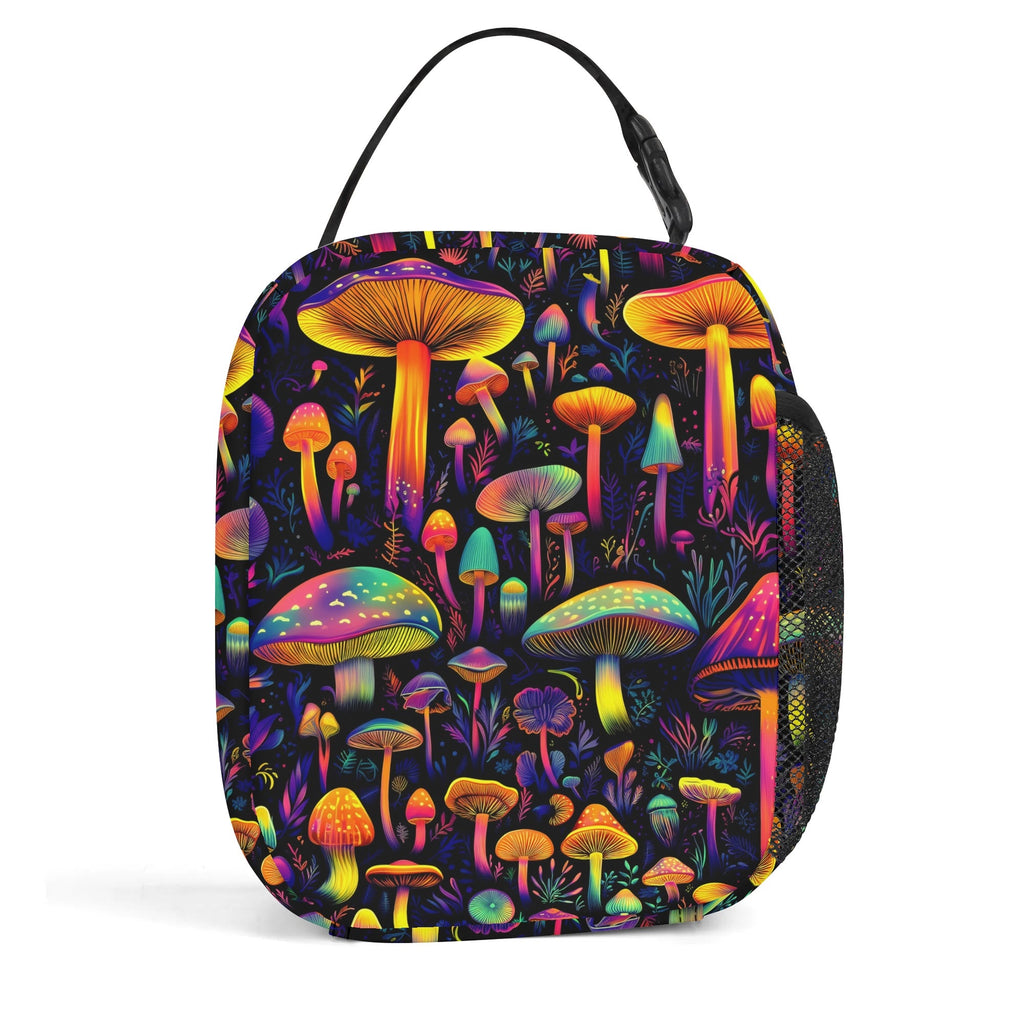 Neon Mushrooms Insulated Lunch Bag - Offbeat Sweetie
