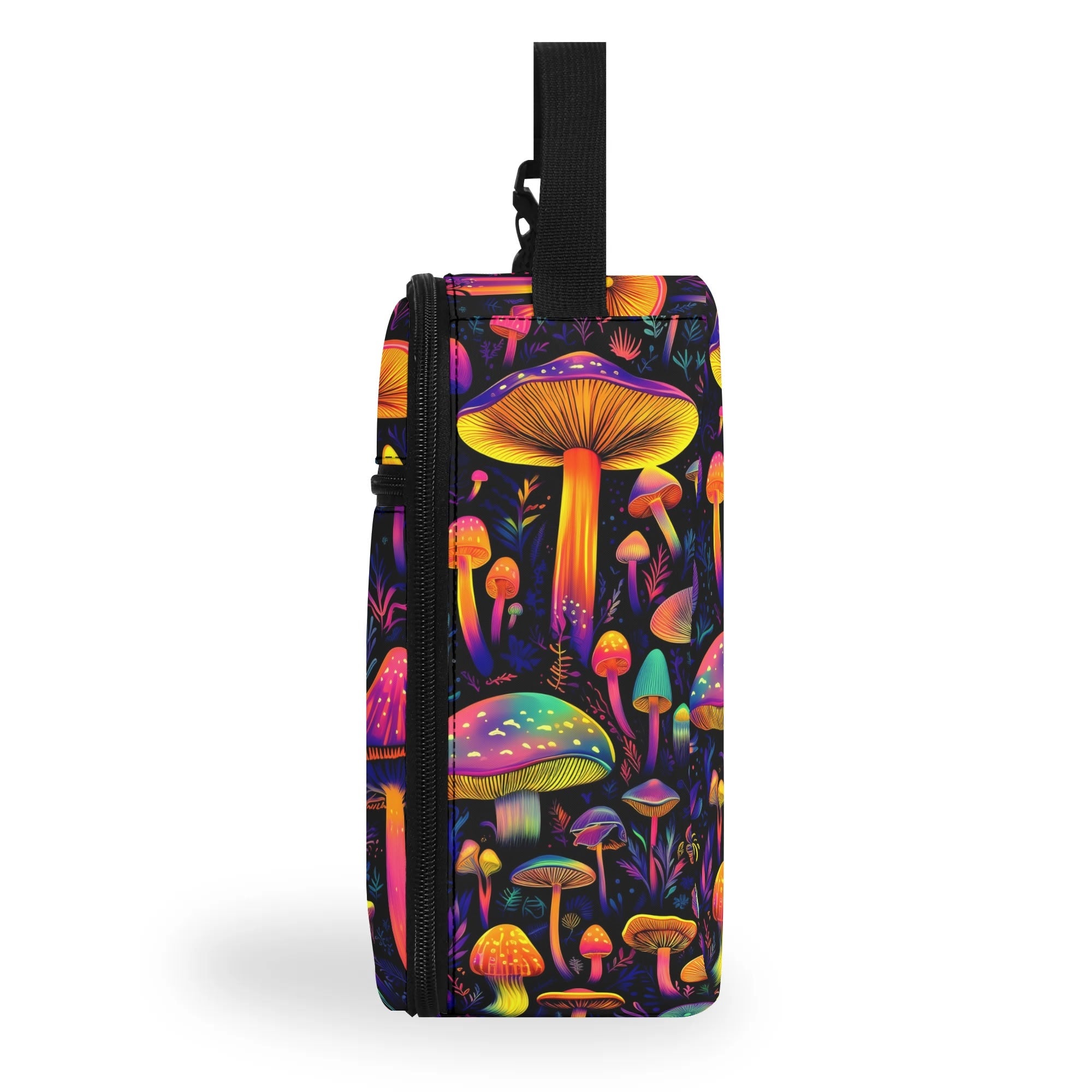 Neon Mushrooms Insulated Lunch Bag - Offbeat Sweetie