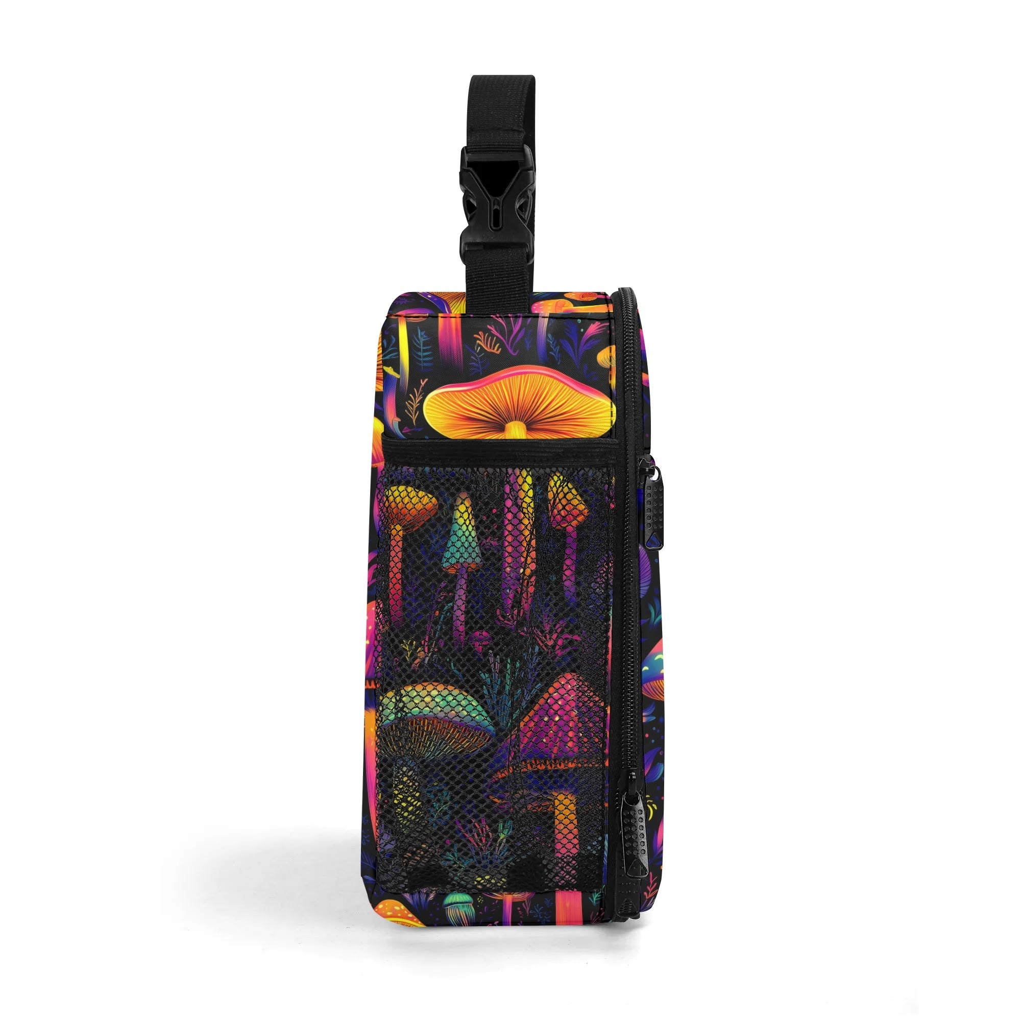 Neon Mushrooms Insulated Lunch Bag - Offbeat Sweetie