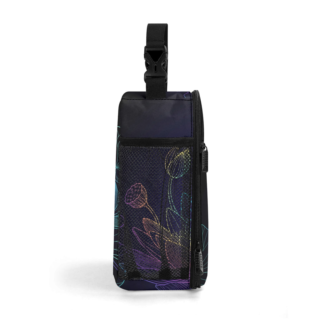 Rainbow Lotus Flowers Insulated Lunch Bag - Offbeat Sweetie