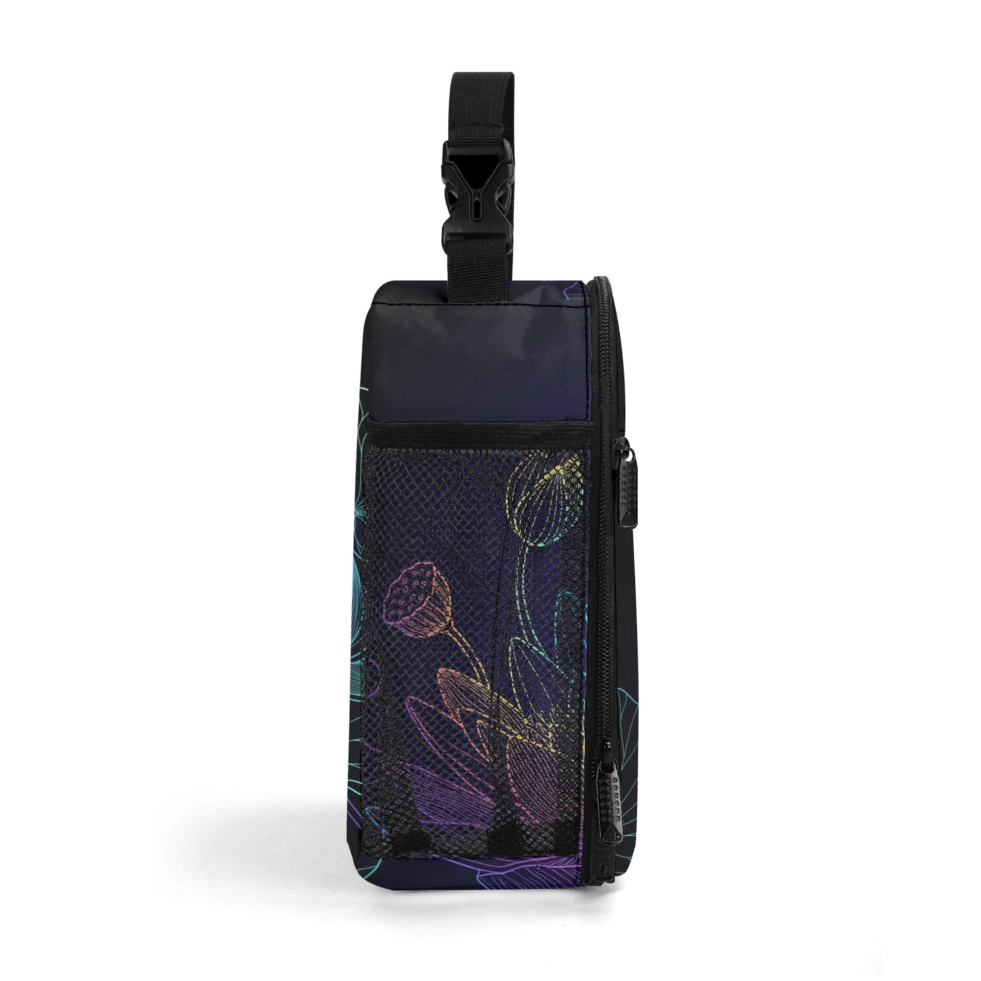 Rainbow Lotus Flowers Insulated Lunch Bag - Offbeat Sweetie