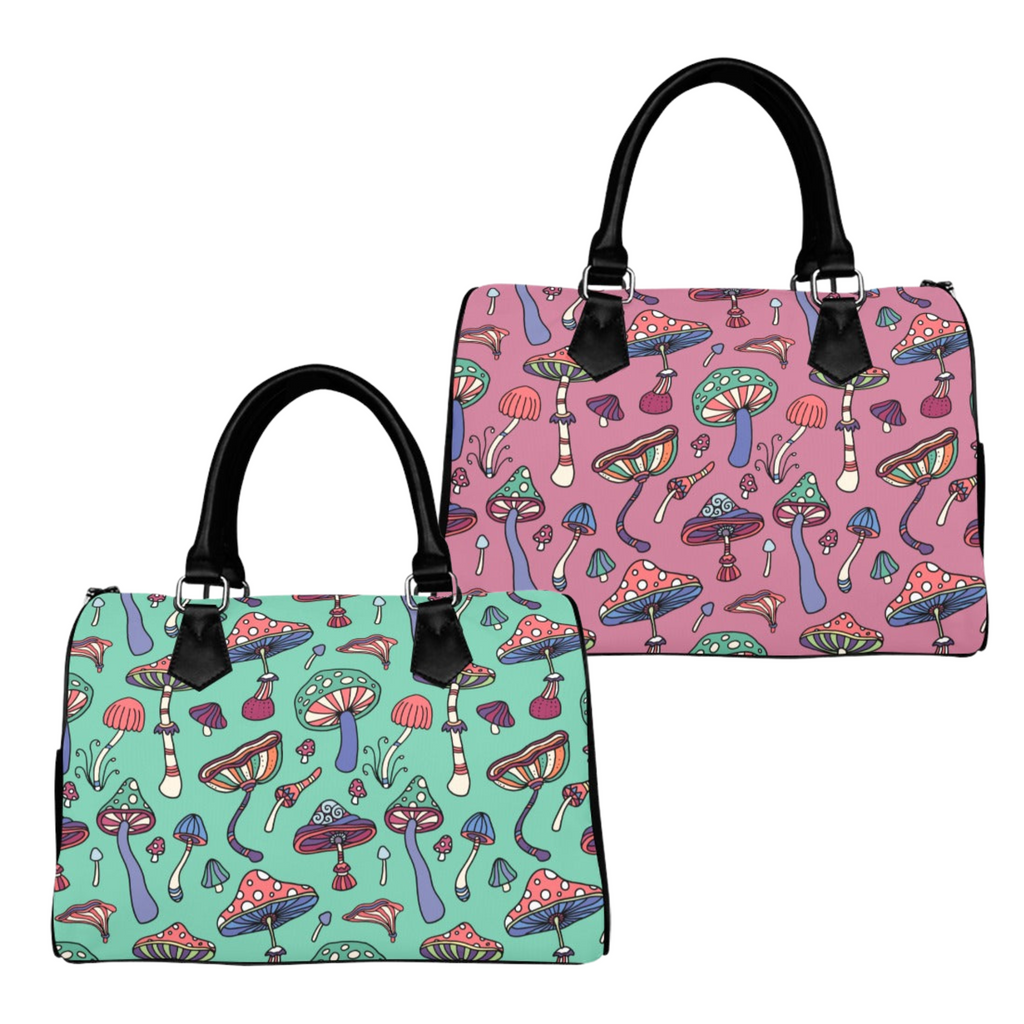 Mismatched Mushrooms Boston Handbag - Offbeat Sweetie