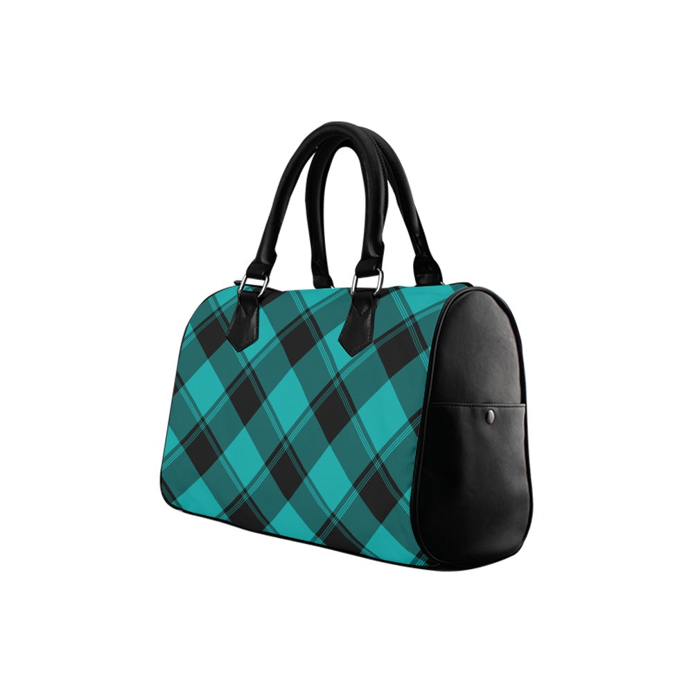 Pennyroyal Teal Plaid Boston Handbag