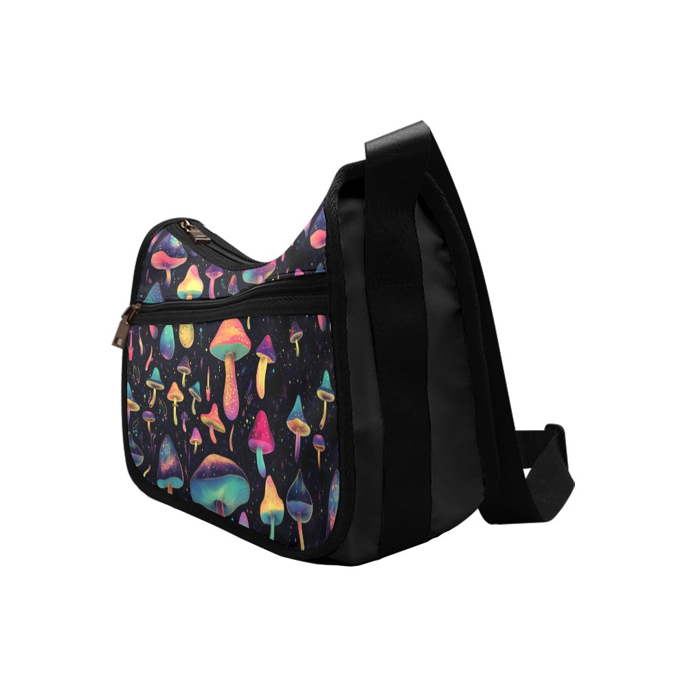 Cosmic Mushrooms Crossbody Bag - Offbeat Sweetie