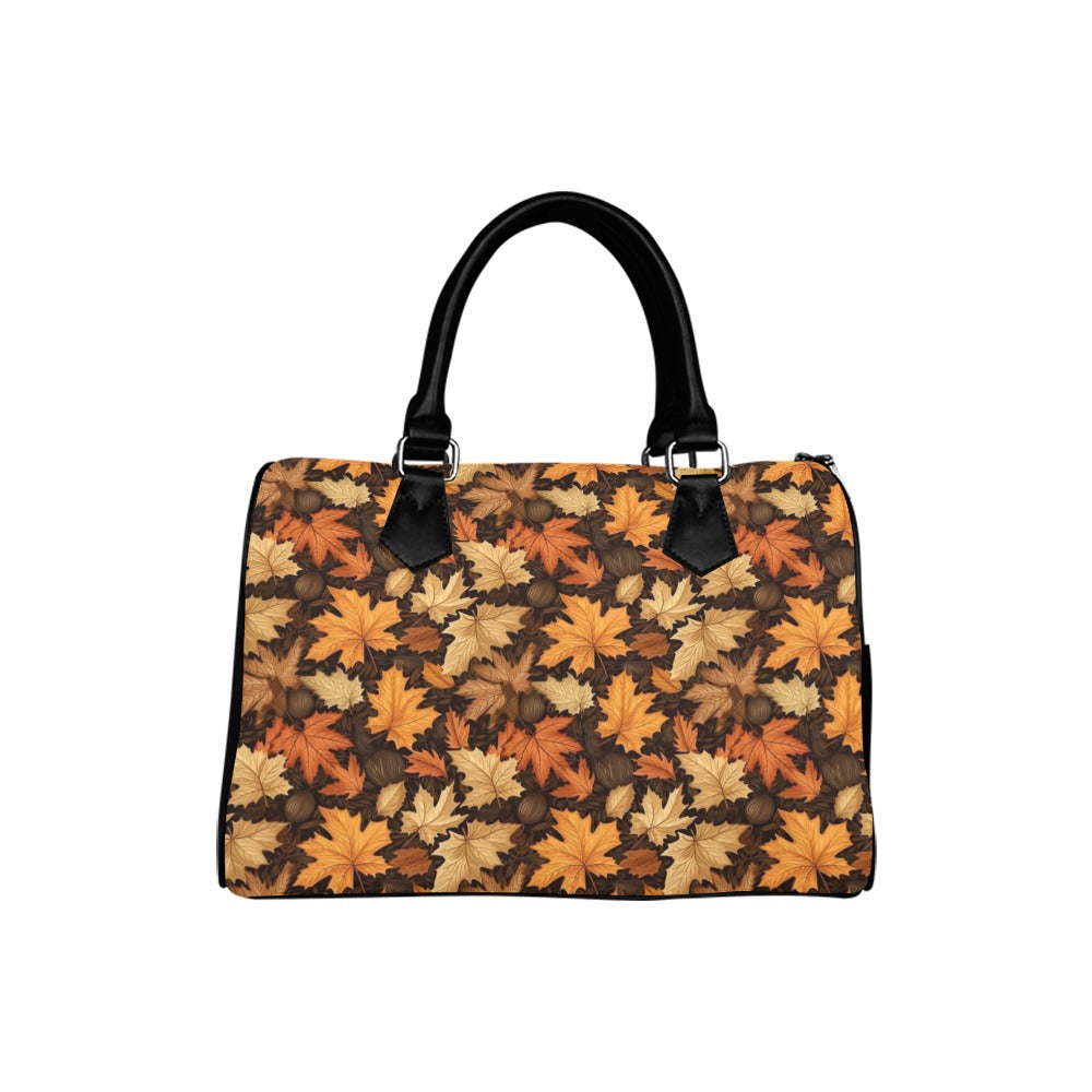 Autumn Leaves Boston Handbag - Offbeat Sweetie