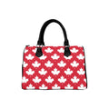 Maple Leaves Red Boston Handbag - Offbeat Sweetie