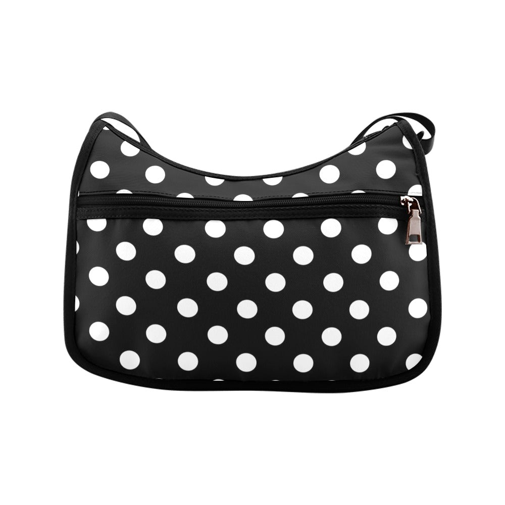 Paint It Black Polka Dot Crossbody Bag
