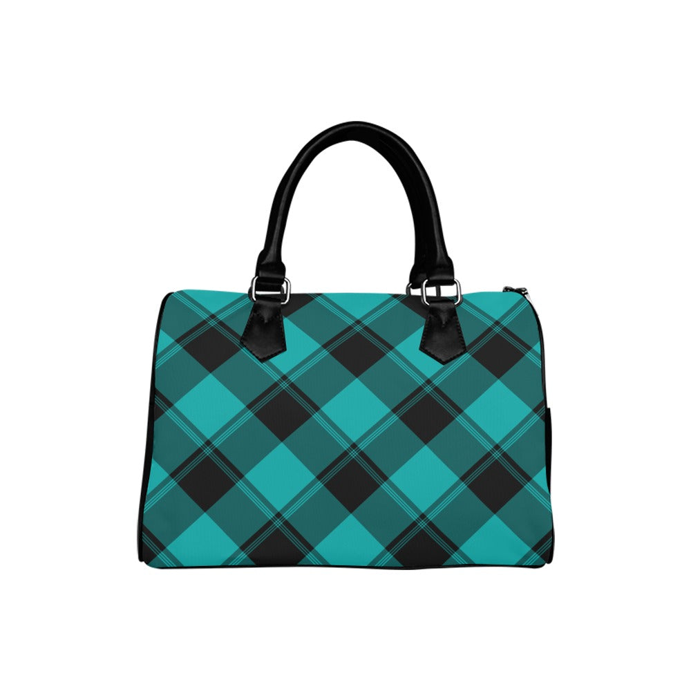 Pennyroyal Teal Plaid Boston Handbag