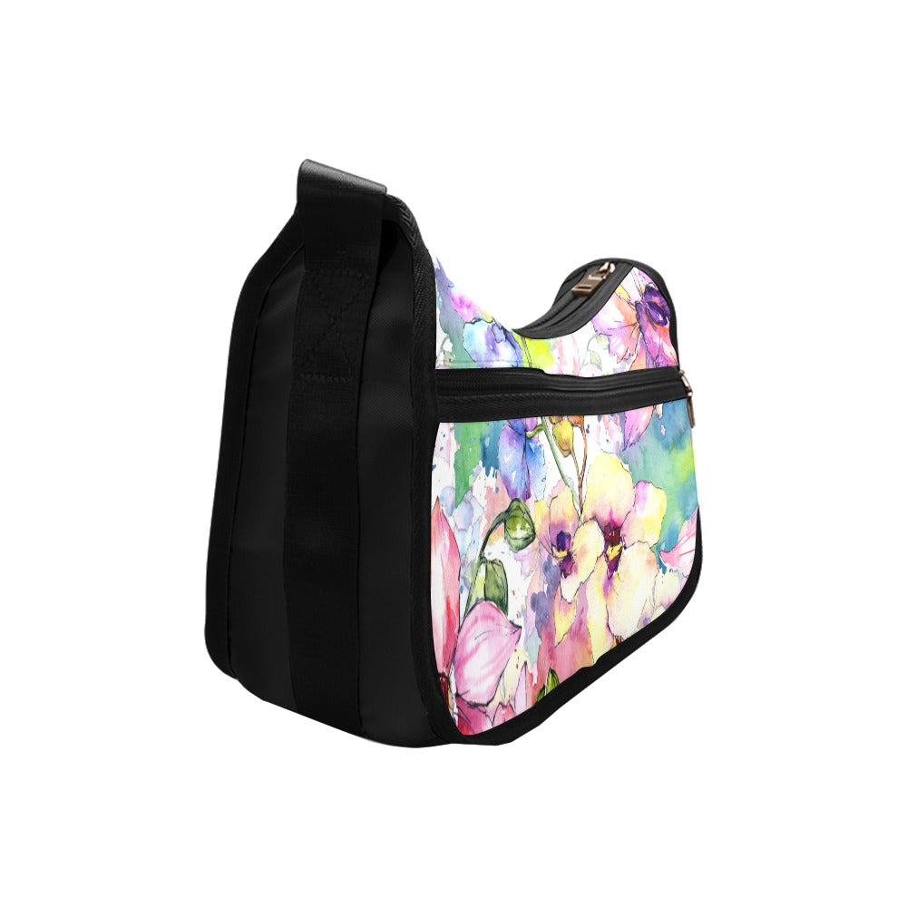 Watercolour Flowers Crossbody Bag - Offbeat Sweetie