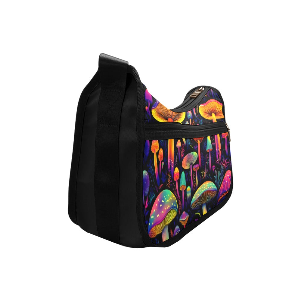 Neon Mushrooms Crossbody Bag - Offbeat Sweetie