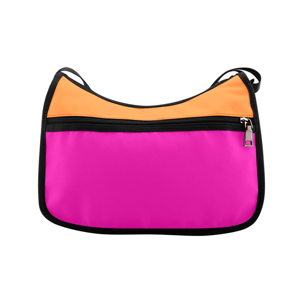 Pink And Orange Mismatch Crossbody Bag - Offbeat Sweetie