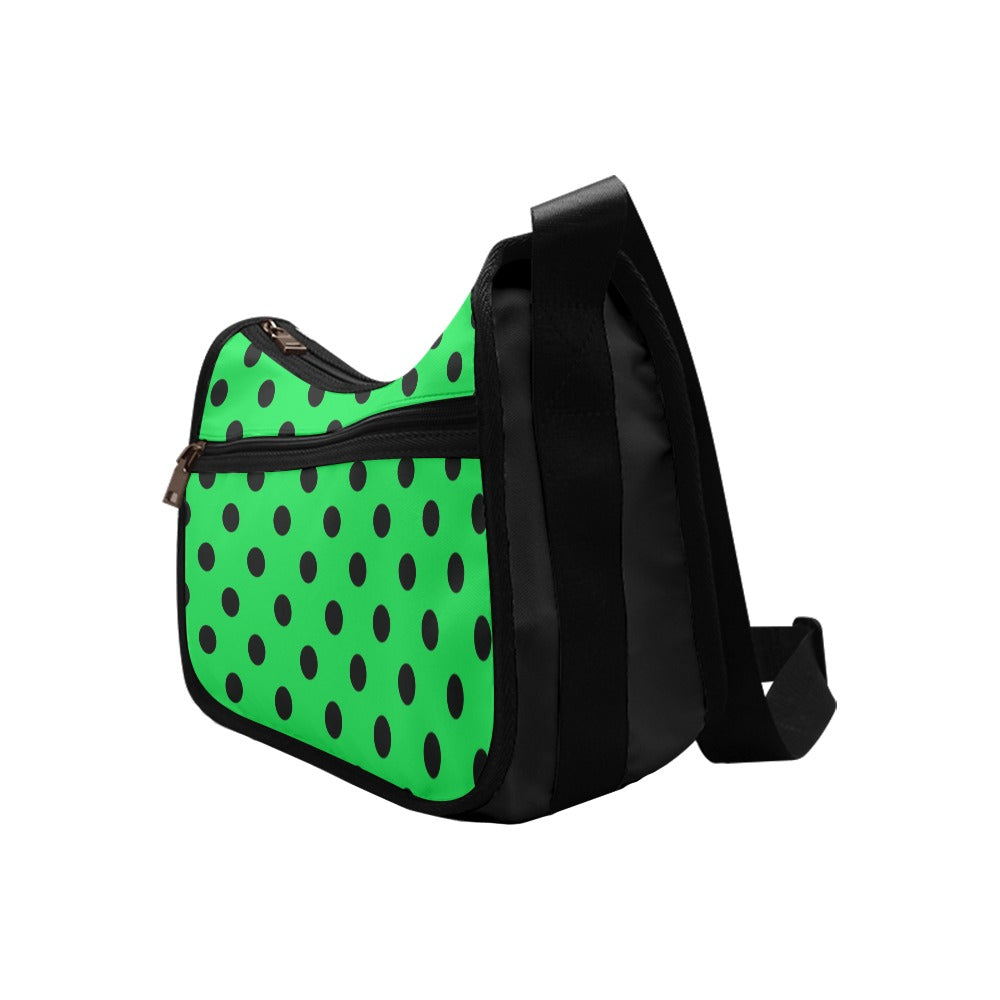 Lucky Green Polka Dot Crossbody Bag