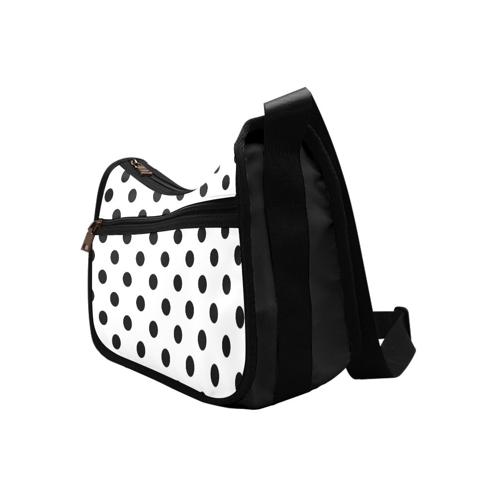 Marshmallow White Polka Dot Crossbody Bag