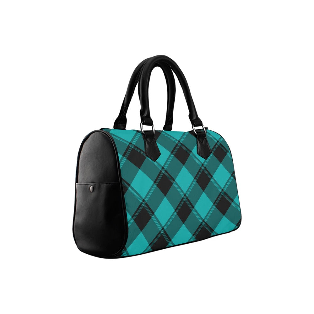 Pennyroyal Teal Plaid Boston Handbag