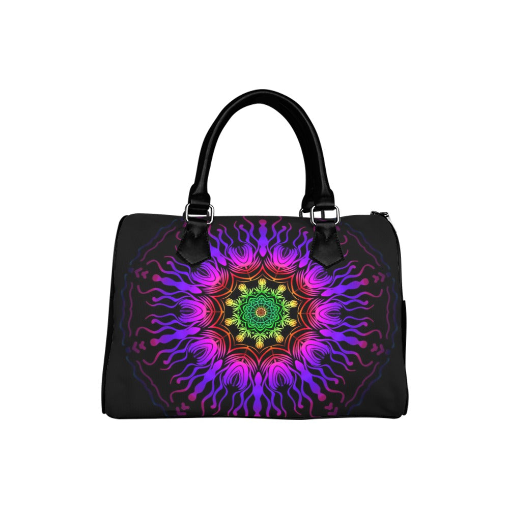 Purple Haze Mandala Boston Handbag - Offbeat Sweetie