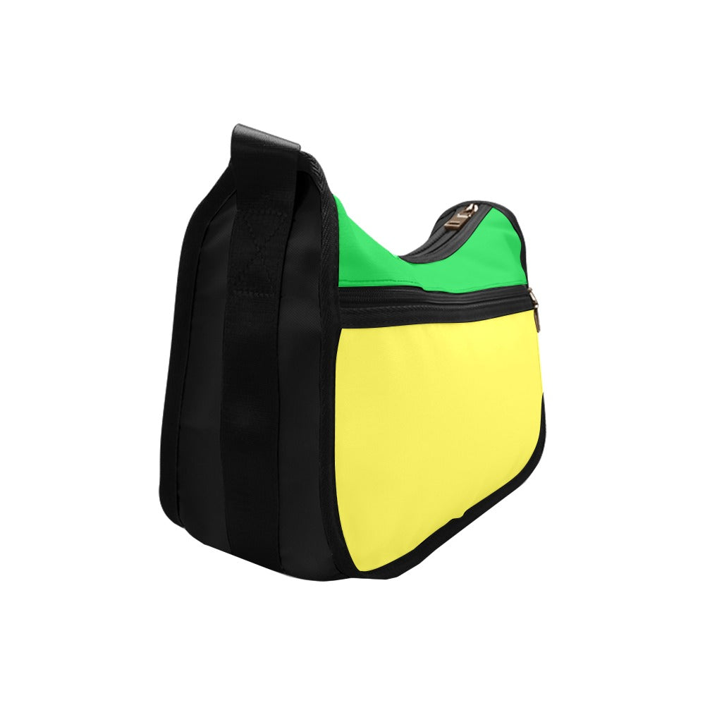 Yellow And Green Mismatch Crossbody Bag - Offbeat Sweetie