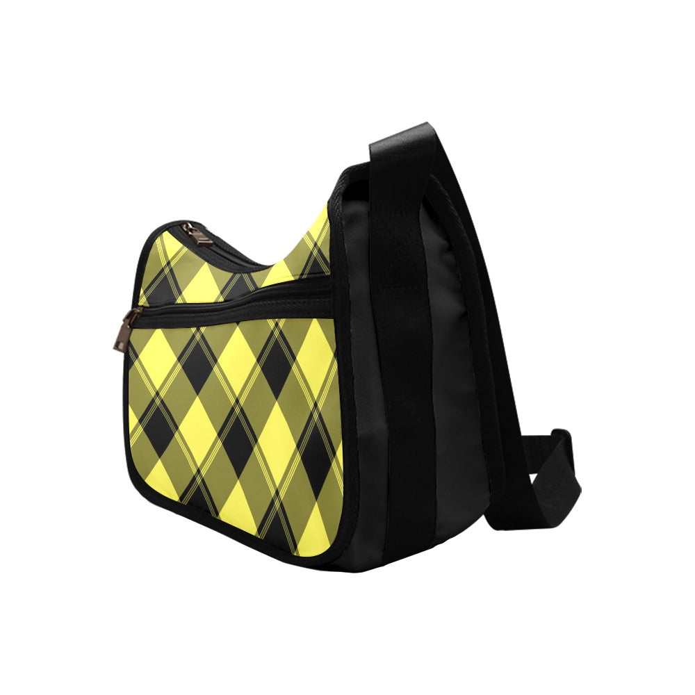 Sunny Yellow Plaid Crossbody Bag