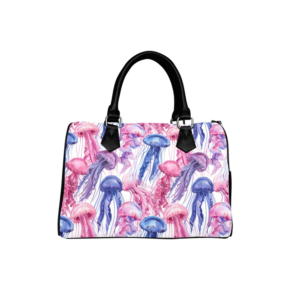 Watercolour Jellyfish Boston Handbag