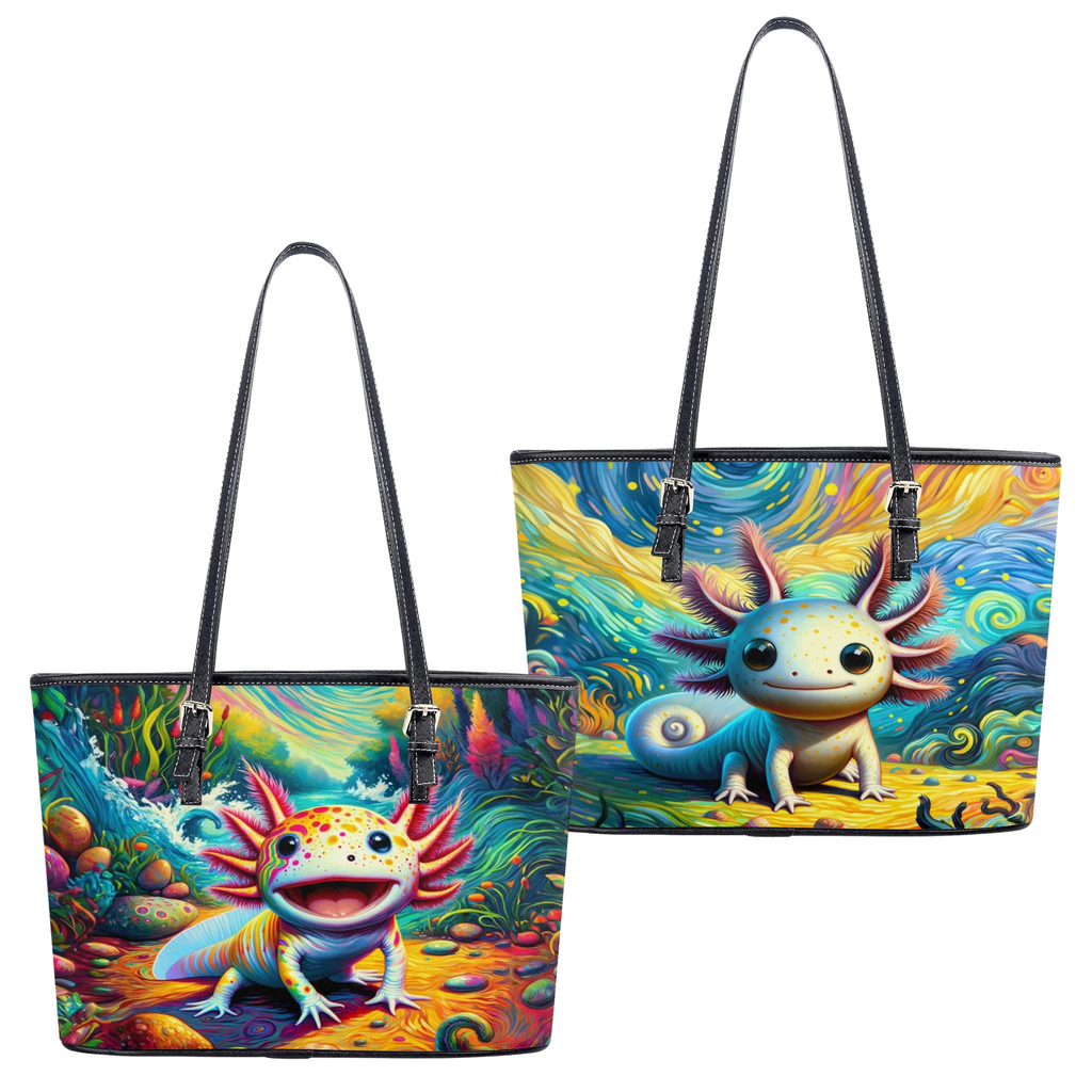 Adorable Axolotls Tote Bag - Offbeat Sweetie