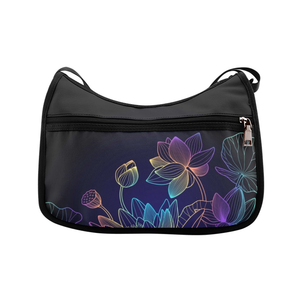 Rainbow Lotus Flowers Crossbody Bag - Offbeat Sweetie