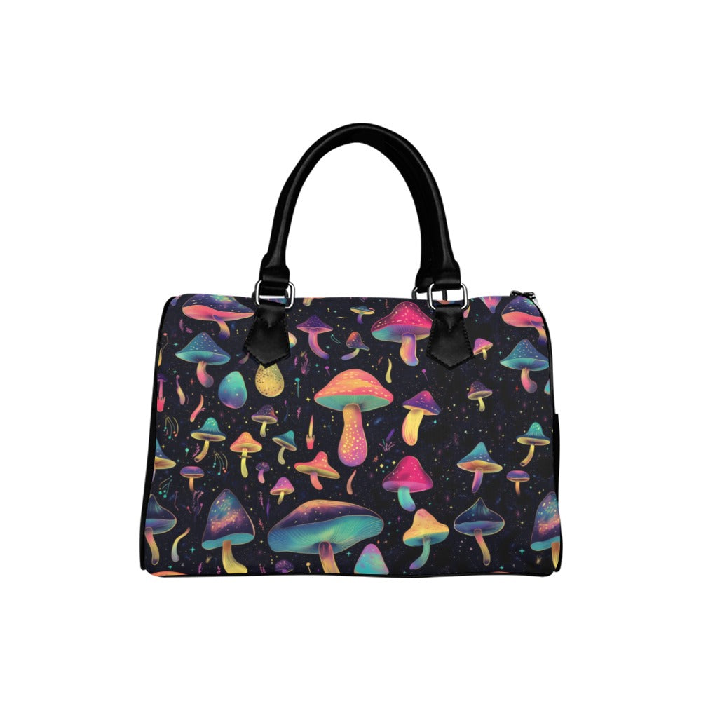 Cosmic Mushrooms Boston Handbag - Offbeat Sweetie