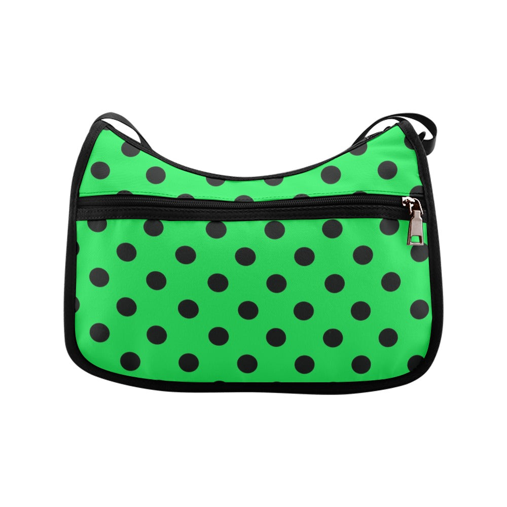 Lucky Green Polka Dot Crossbody Bag