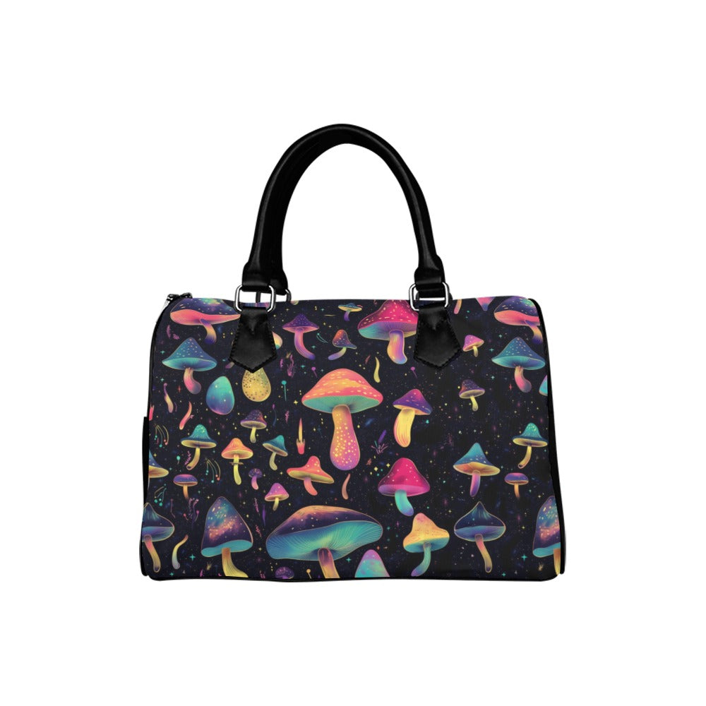 Cosmic Mushrooms Boston Handbag - Offbeat Sweetie