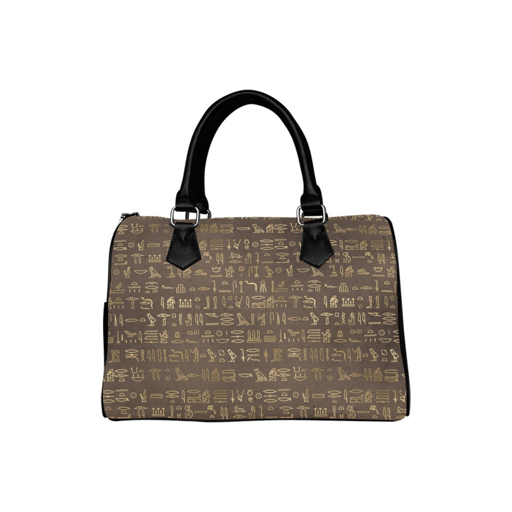 Hieroglyphics Boston Handbag - Offbeat Sweetie