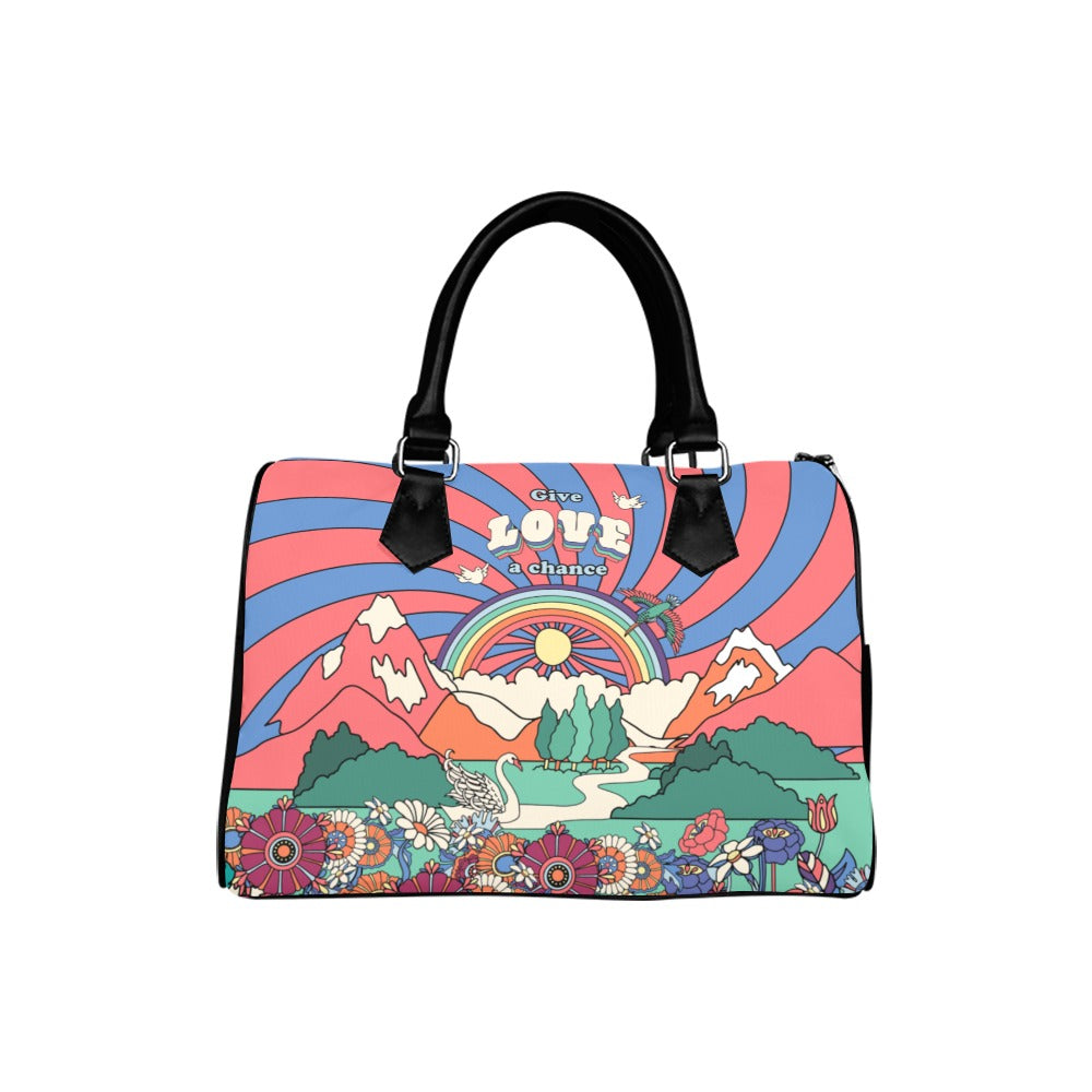 Peace and Love Boston Handbag - Offbeat Sweetie