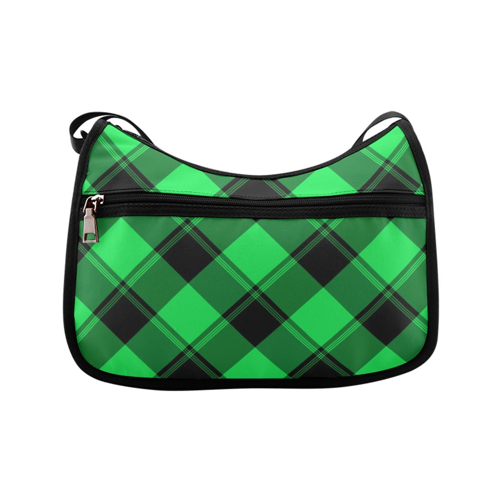 Lucky Green Plaid Crossbody Bag