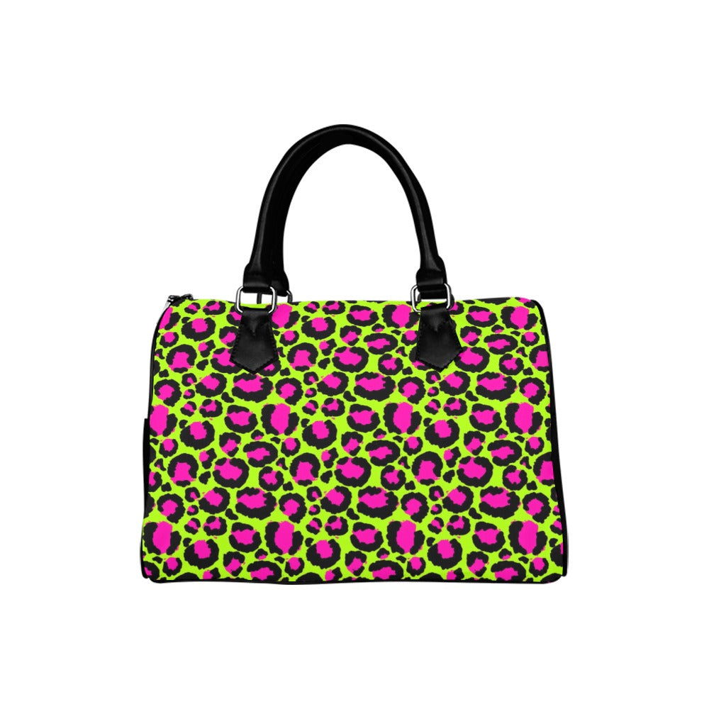 Neon Leopard Boston Handbag - Offbeat Sweetie