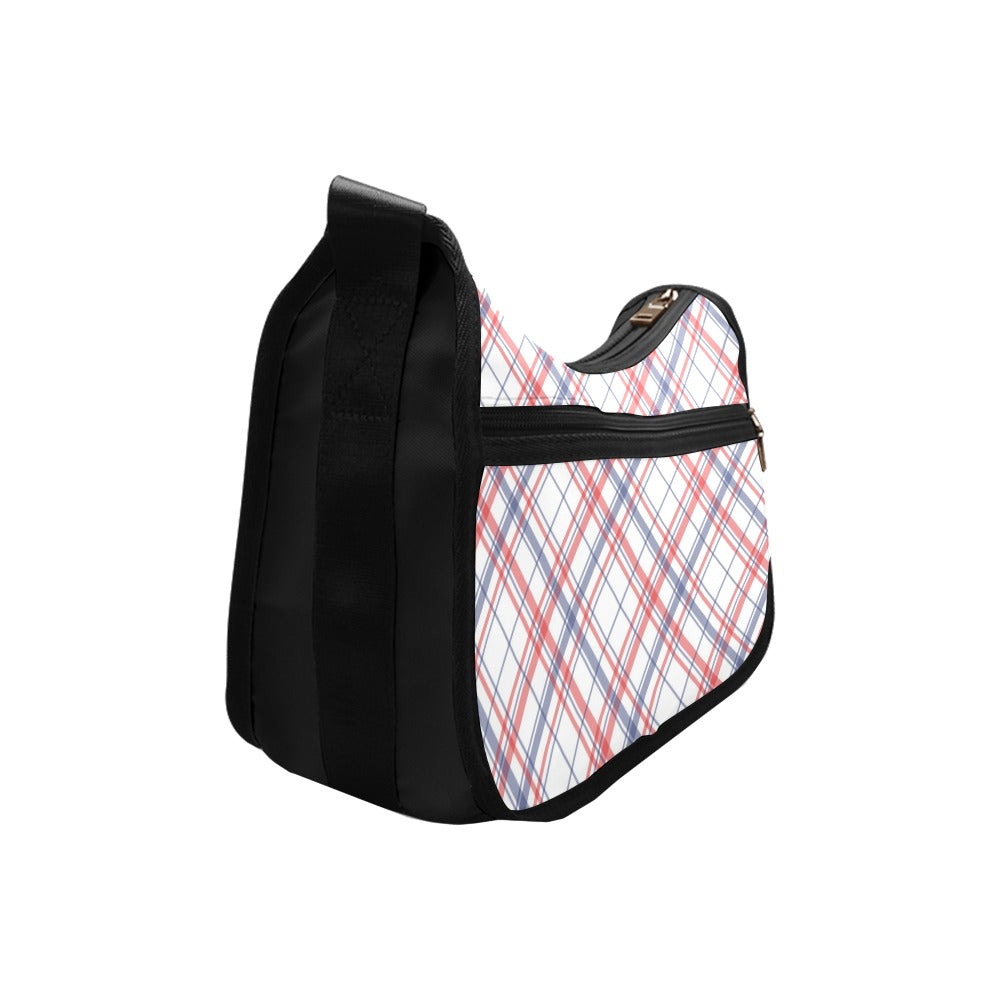 Candy Stripe Plaid Crossbody Bag