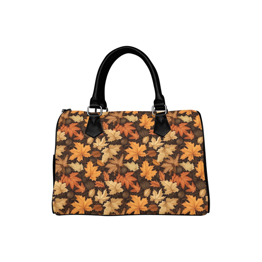 Autumn Leaves Boston Handbag - Offbeat Sweetie
