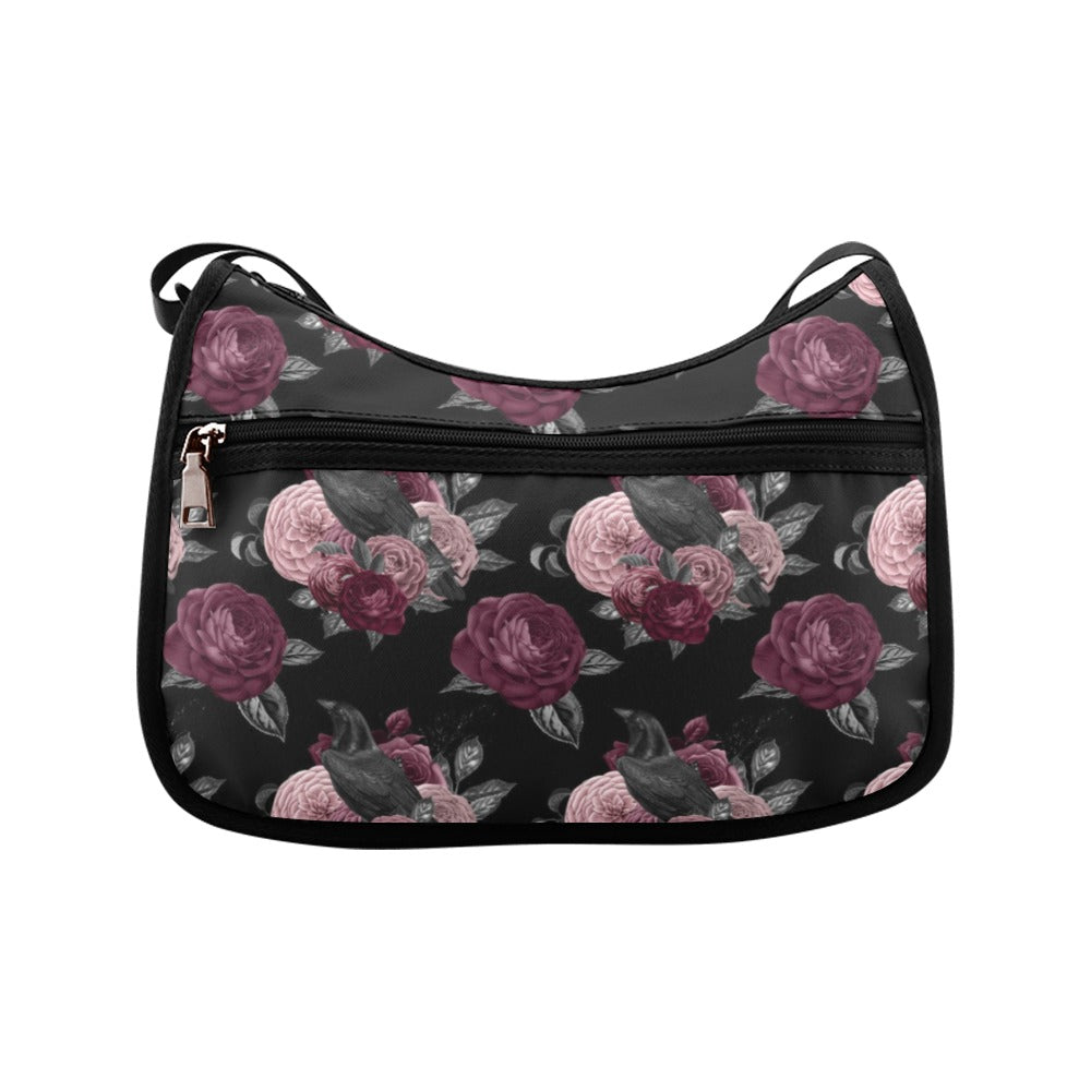 Crows And Roses Crossbody Bag - Offbeat Sweetie