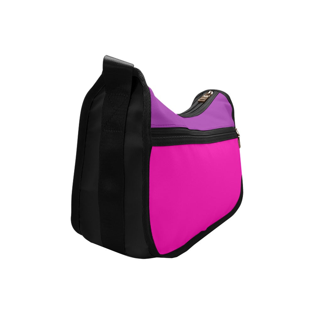 Purple And Pink Mismatch Crossbody Bag - Offbeat Sweetie