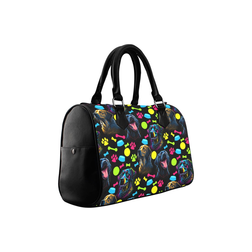 Neon Dogs Boston Handbag - Offbeat Sweetie