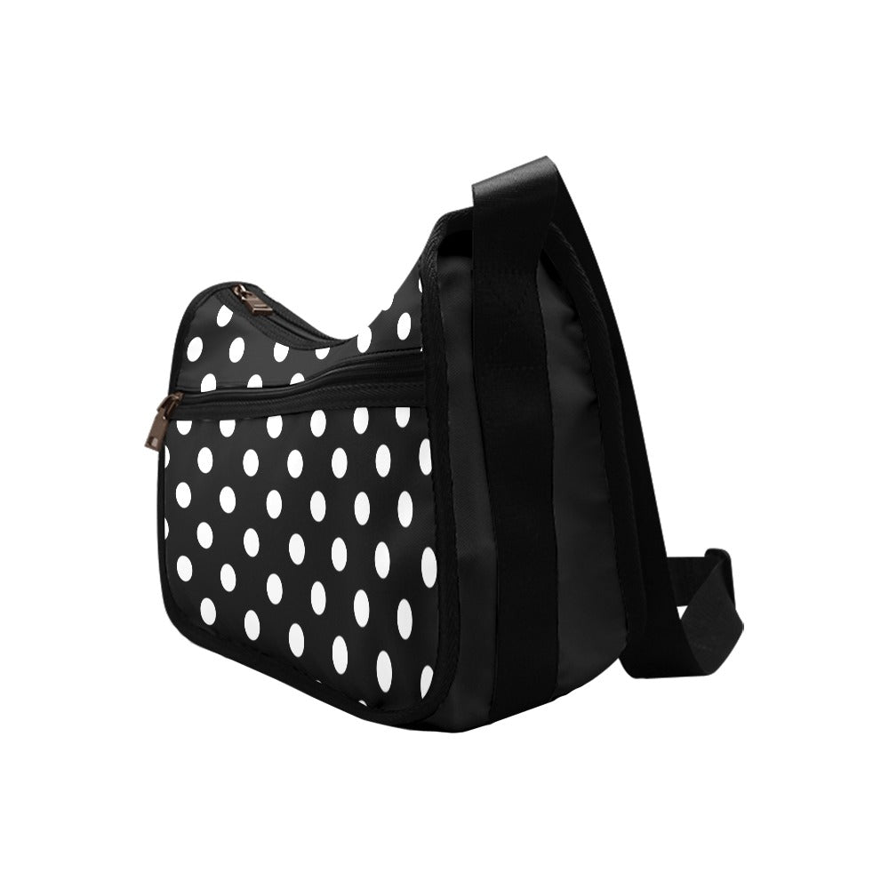Paint It Black Polka Dot Crossbody Bag